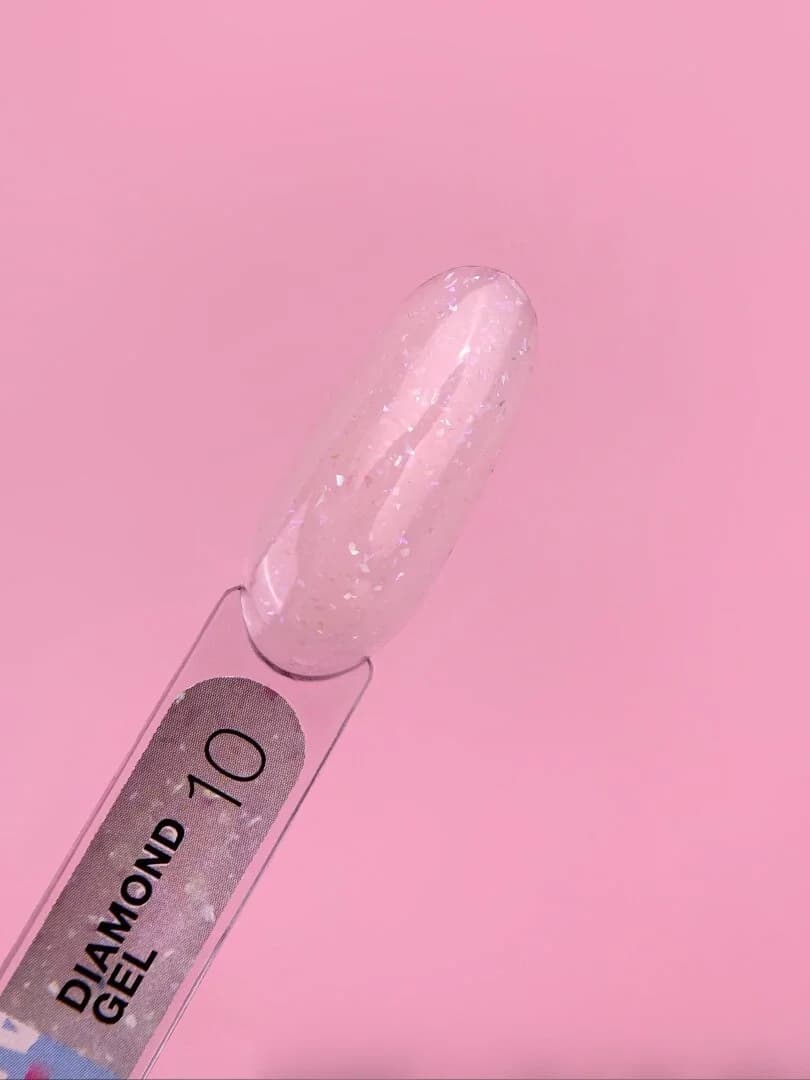 Diamond Gel Nº10 – Gel Construção Pêssego-Claro Glitter – 15 ml LUNAmoon - 3