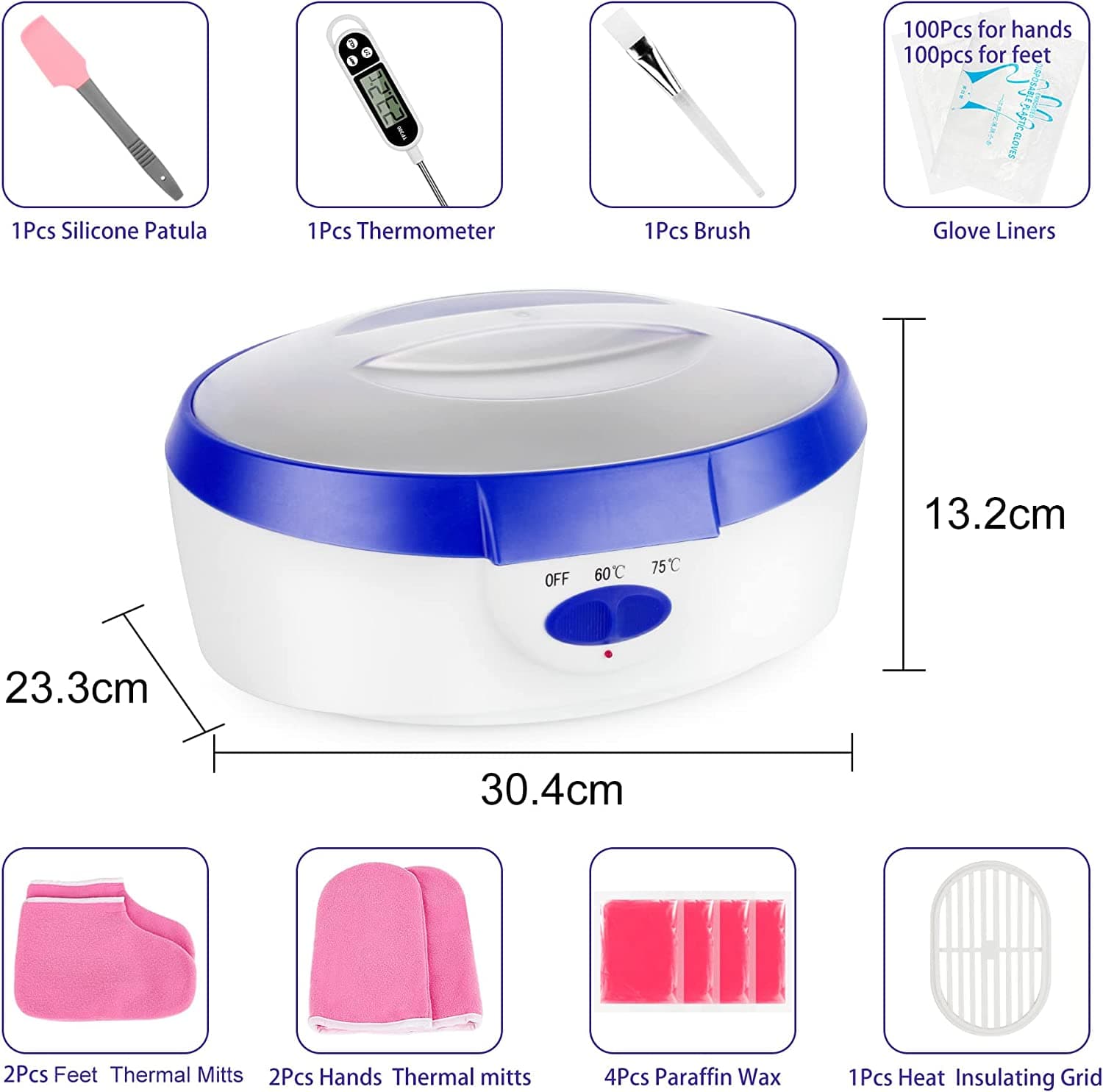 Kit Banho de Parafina para Mãos e Pés Completo - 2