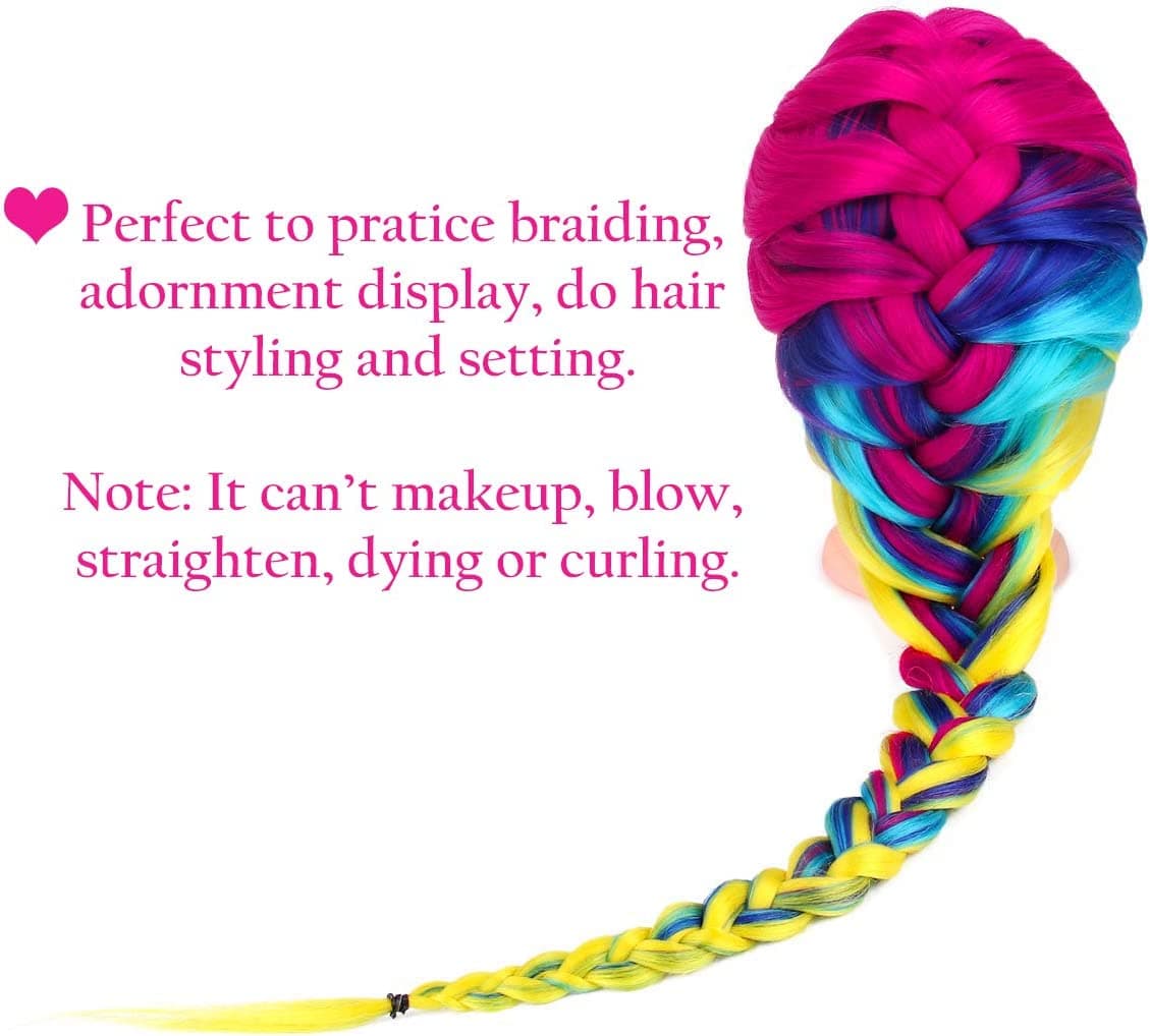 Cabeça de Manequim Colorida 80cm Sintética - 3