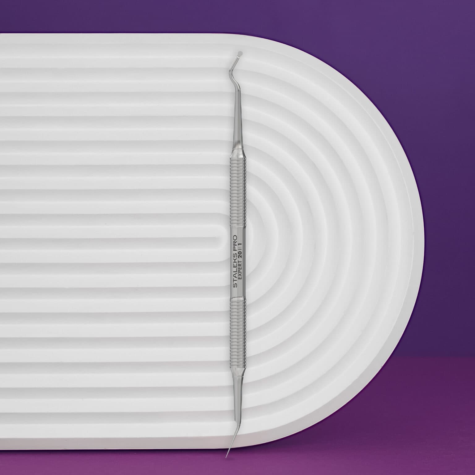 Pedicure Spatula Staleks Pro Expert 20 Type 1 – “Hemispherical” Curette + Stick