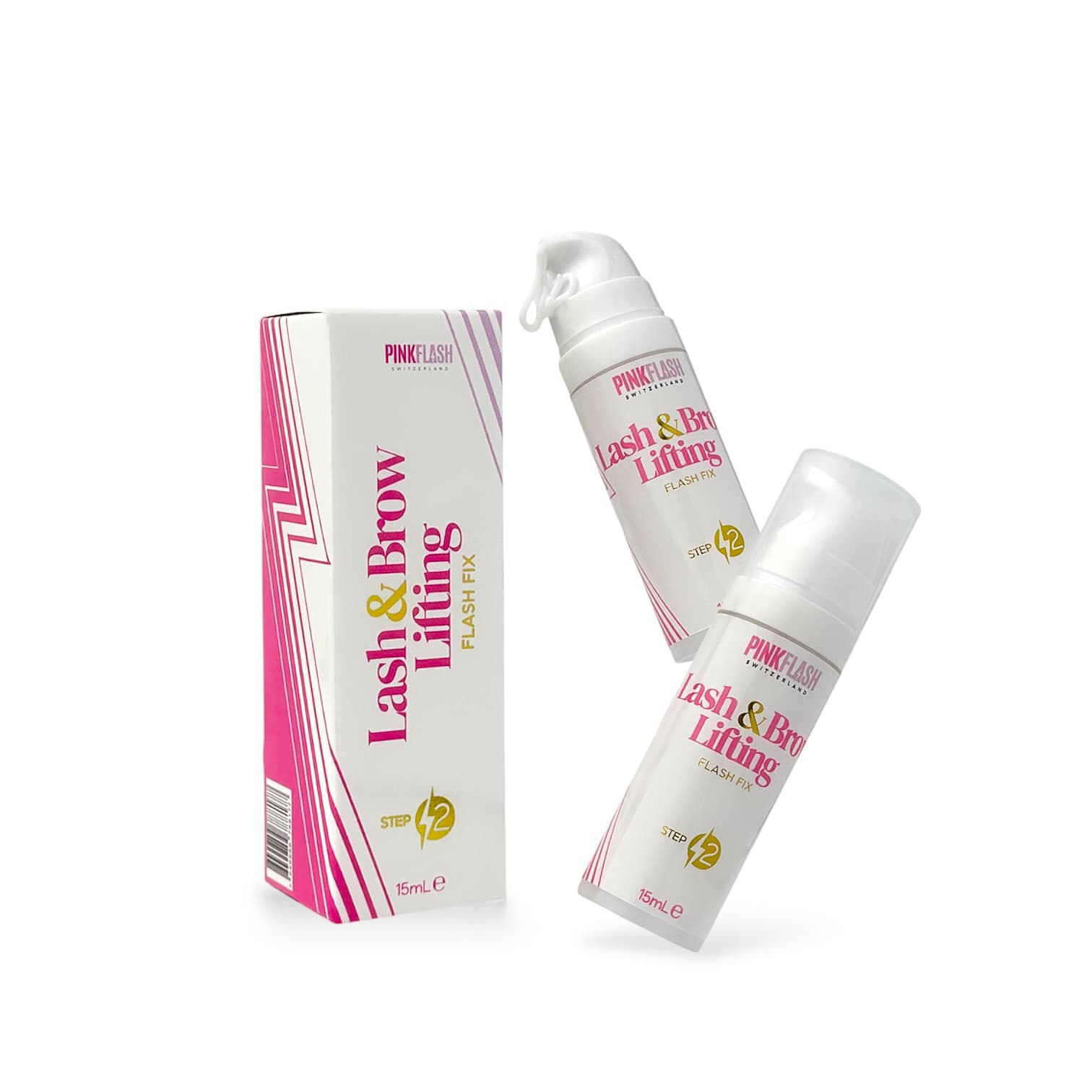 Pink Flash Lash & Brow Fix – Paso 2 Fijador y Neutralizador 15 ml - 1