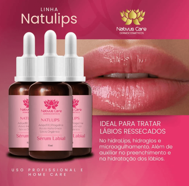 Sérum Labial Natulips 💋 HidraLips, Hidragloss e Microagulhamento - 2