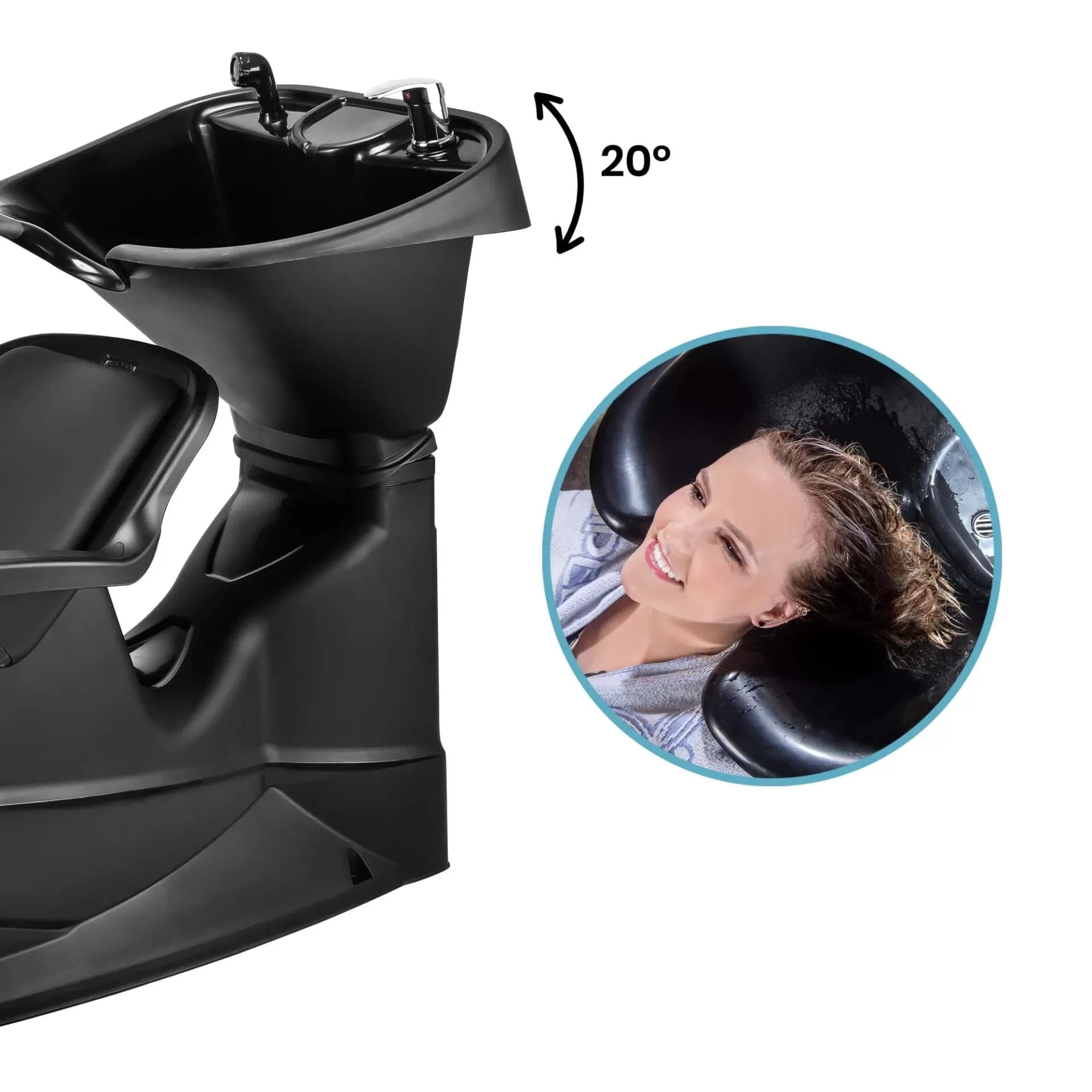 Waschrampe Waschbecken verstellbar Champ - Schwarz - 3