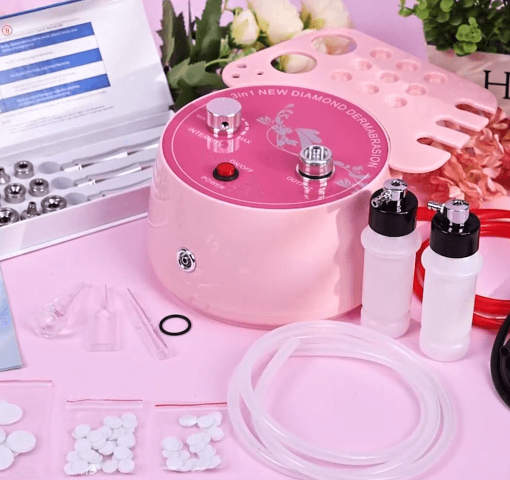 Máquina de Microdermoabrasão de Diamante 3 em 1 Rosa - 4