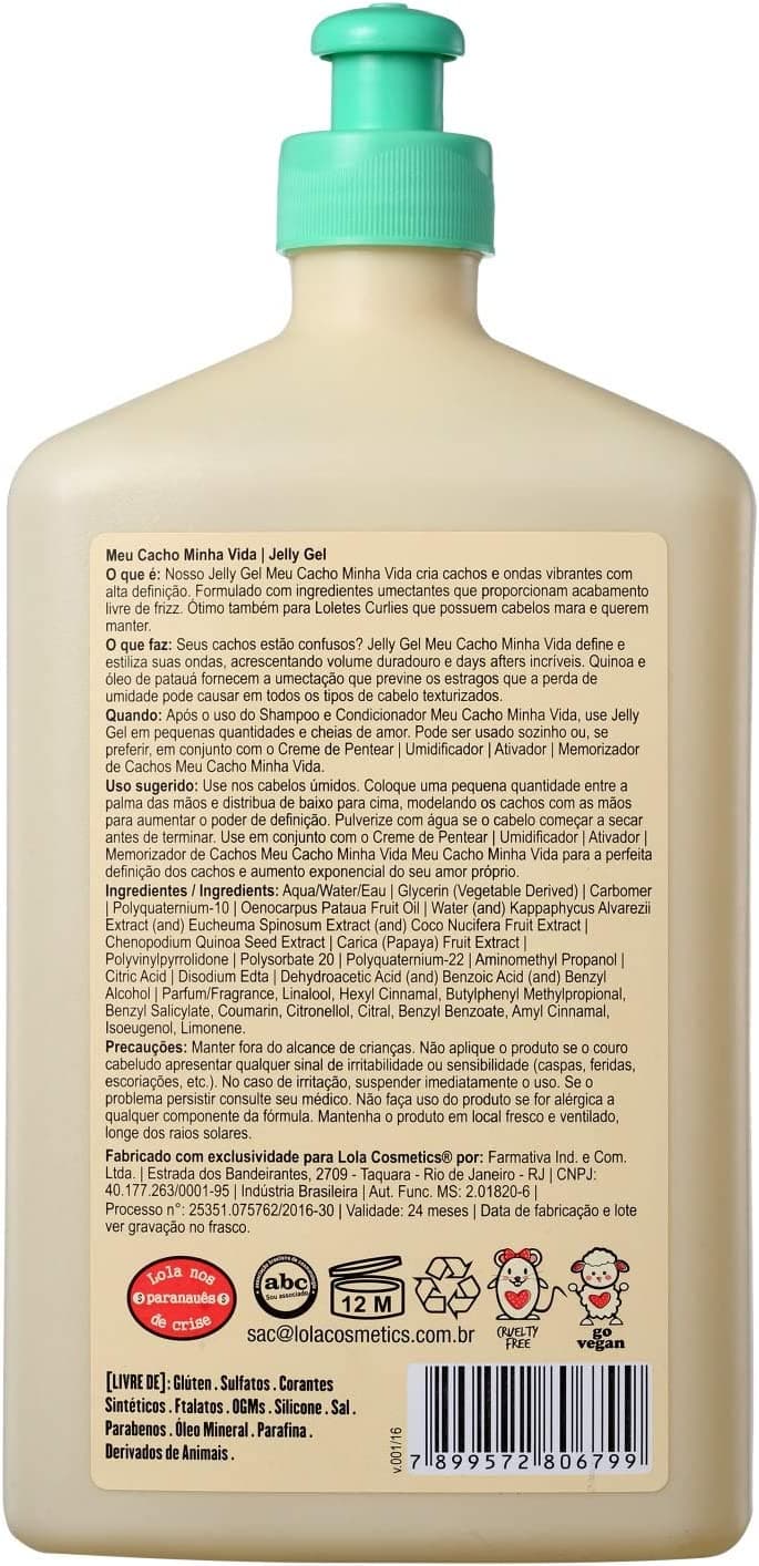 Meu Cacho Minha Vida Jelly Gel Capilar 500ml Lola Cosmetics - 3
