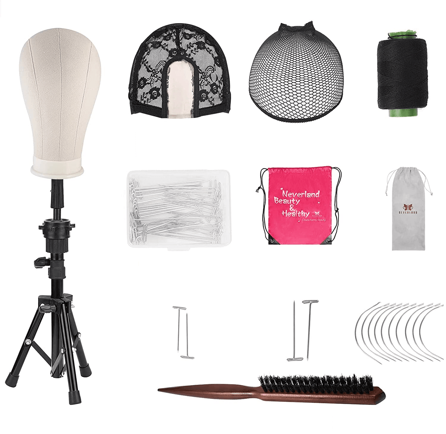 Tête de Mannequin pour Perruque avec Trépied + Accessoires - 1