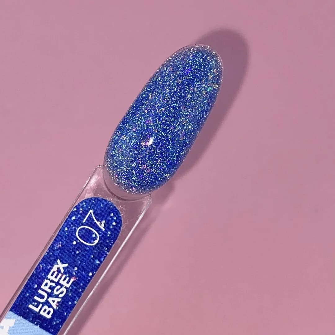 Lurex Base Nr. 7 – Reflektierende Camouflage-Basis in Hellblau mit Glitter – 13 ml LUNAmoon - 3