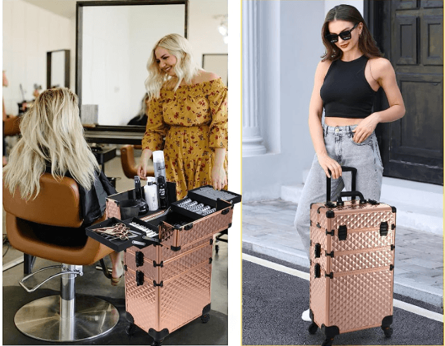 Mala Trolley Profissional Estética 3 em 1 Gold - 2