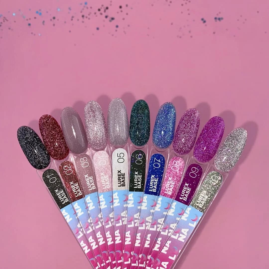 Lurex Base Nr. 7 – Reflektierende Camouflage-Basis in Hellblau mit Glitter – 13 ml LUNAmoon - 7