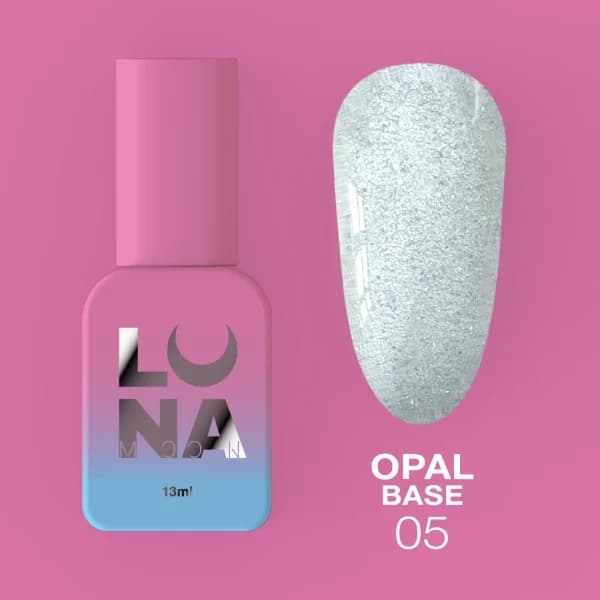 Opal Base Nº5 – Translúcida Glitter Blanco – 13 ml LUNAmoon