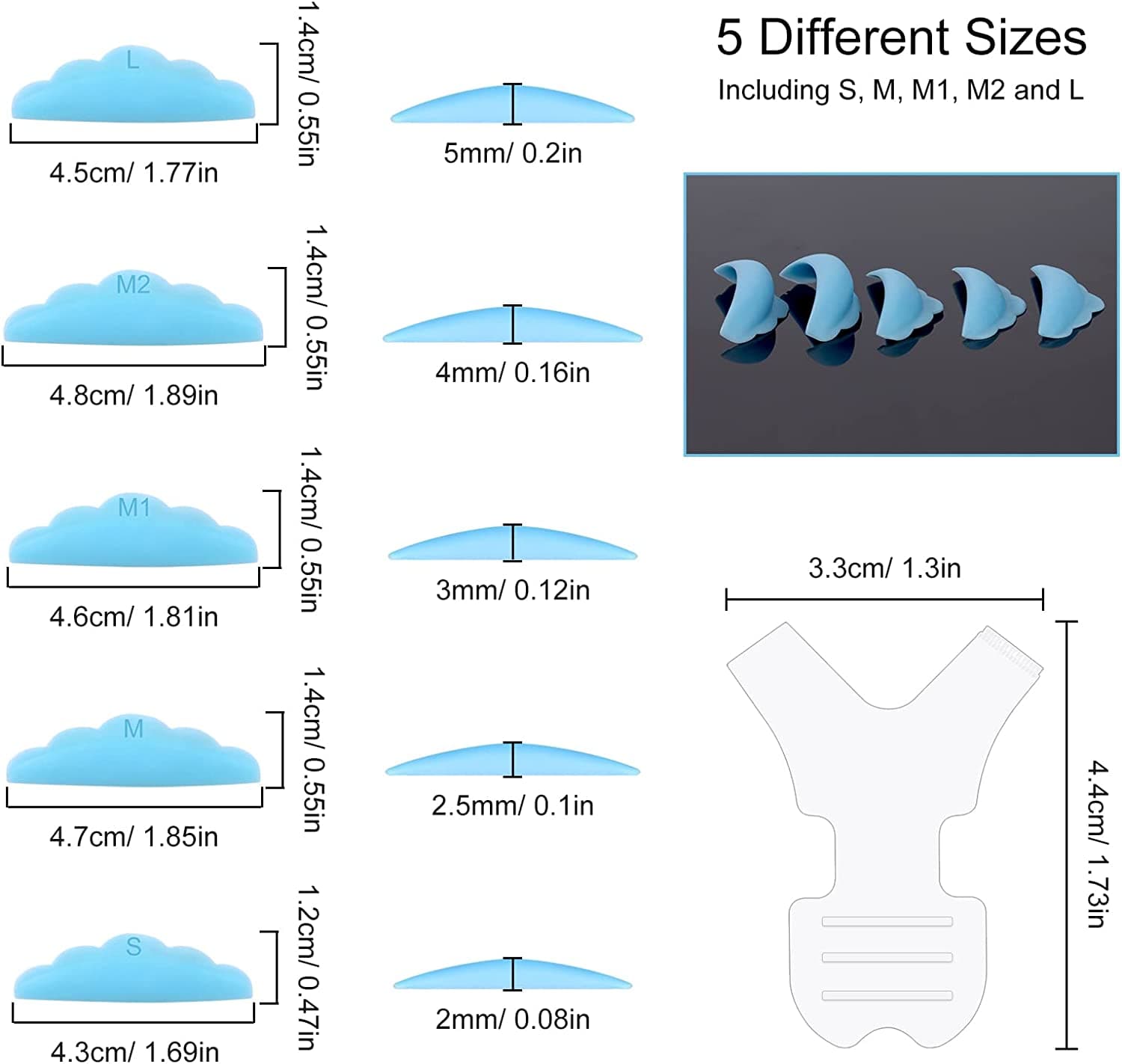 Kit 40 Molds + 4 Eyelash Modeling Spatulas - 6
