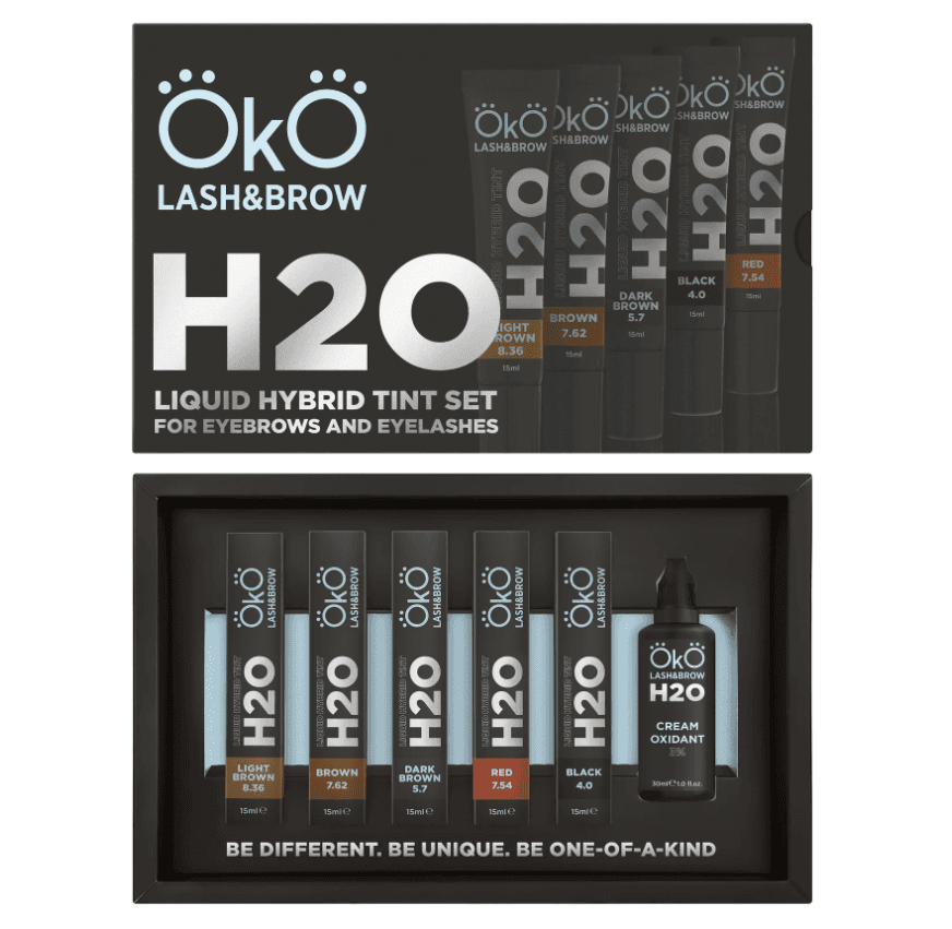Kit 5 Tinturas Híbrida Líquida OkO Lash&Brow H2O + 1 Óxido - 1