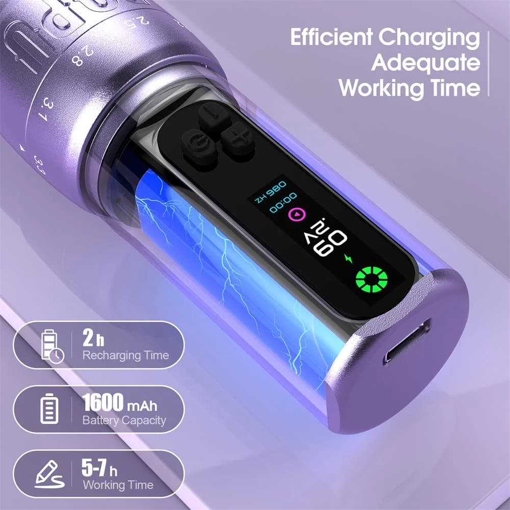 POPU Dermógrafo Diva - Curso Ajustável | Sem Fio + Mala - 5