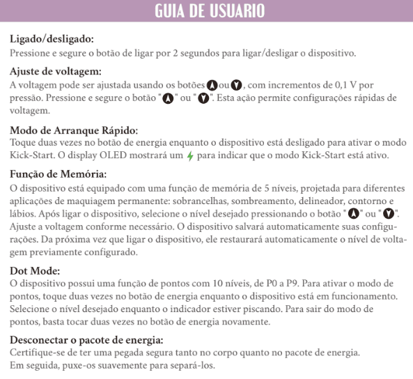 Dermógrafo Pen POPU Mini Diva 3.0 Sem fio + Mala - 12