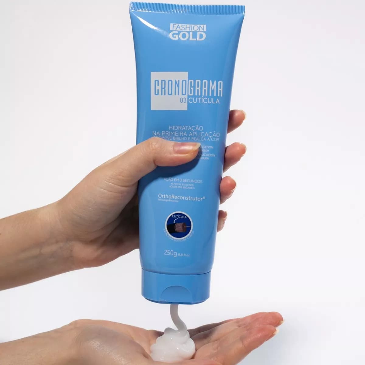 Kit Fashion Gold Cronograma Capilar avec Shampoo 500ml - PRĂ-VENTE đ - 6