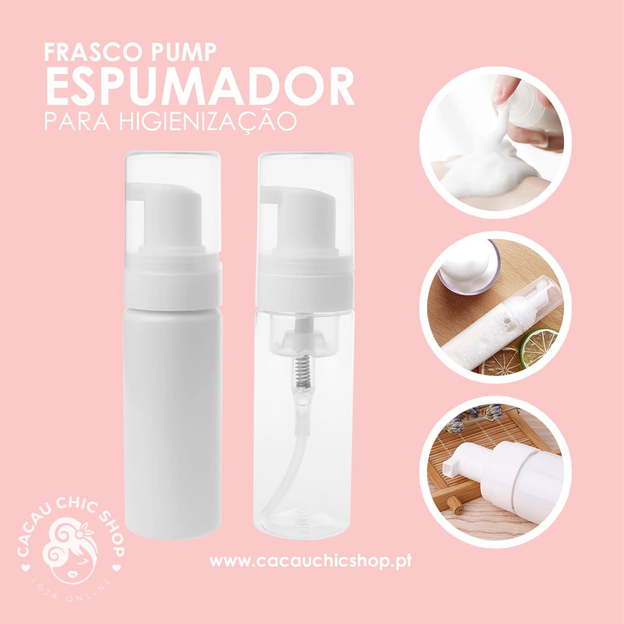 2 Frascos Pump Espumador para Higienização - 1