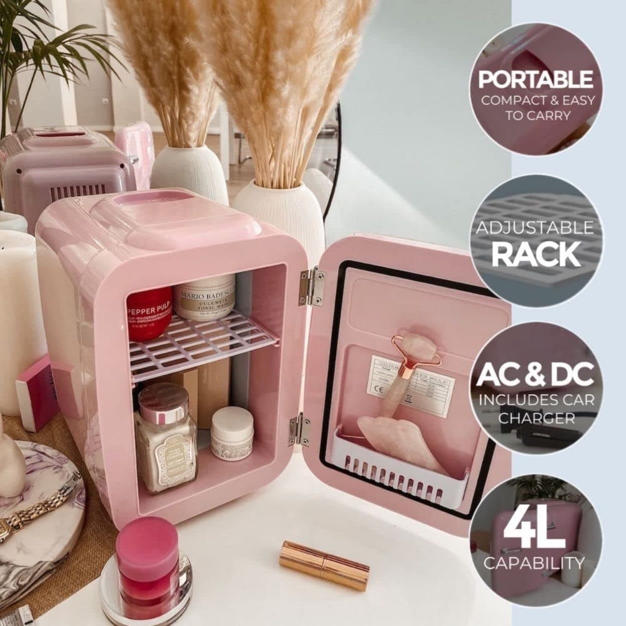 🌸 Mini Refrigerador Portátil para Cosméticos 4L - 5