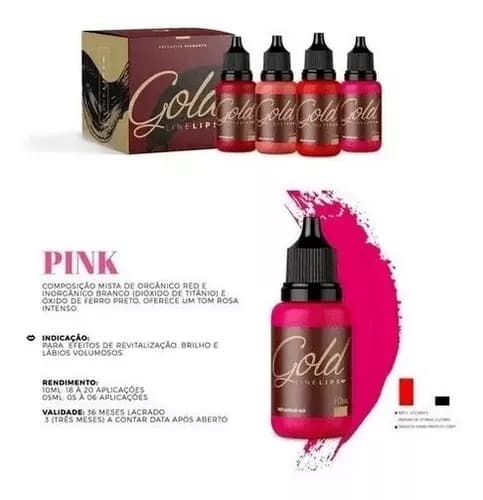 Kit 4 Pigmentos Mag Color Gold Line Lips - PRE-VENTA📍 - 3