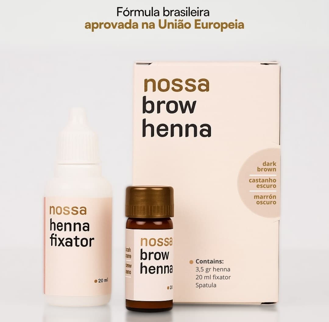 Henna + Fixador NOSSA para Sobrancelhas - Castanho Escuro - 1
