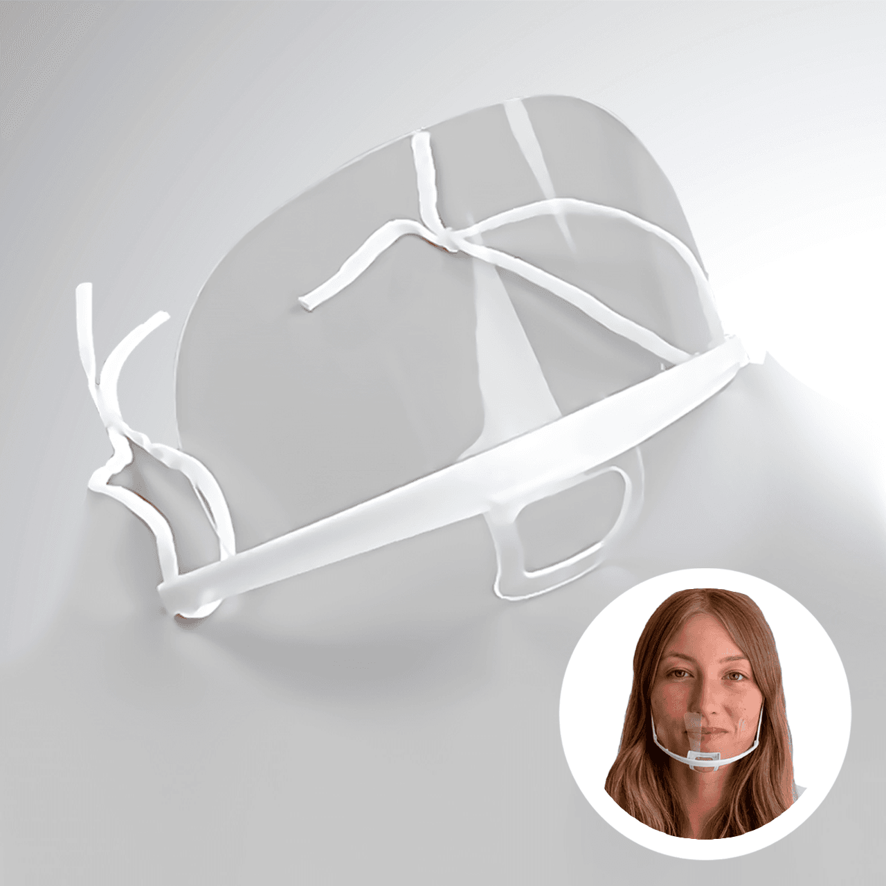 Máscara de Protecção Higiénica Transparente 10 Und - 2