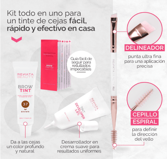 Kit de Tintura de Sobrancelha Castanho RB RENATA BEAUTY - Entrega Imediata 🟢 - 6