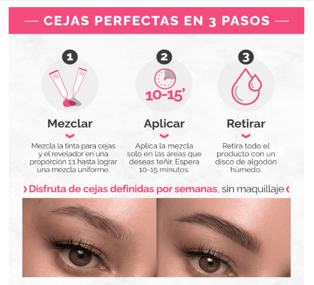 Kit de Tinte de Cejas Castaño Claro RB RENATA BEAUTY - Entrega Inmediata 🟢 - 4