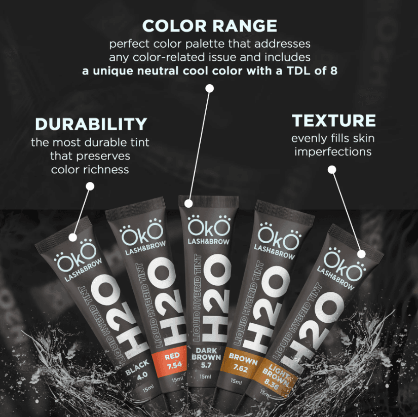 Kit 5 Tinturas Híbrida Líquida OkO Lash&Brow H2O + 1 Óxido - 4