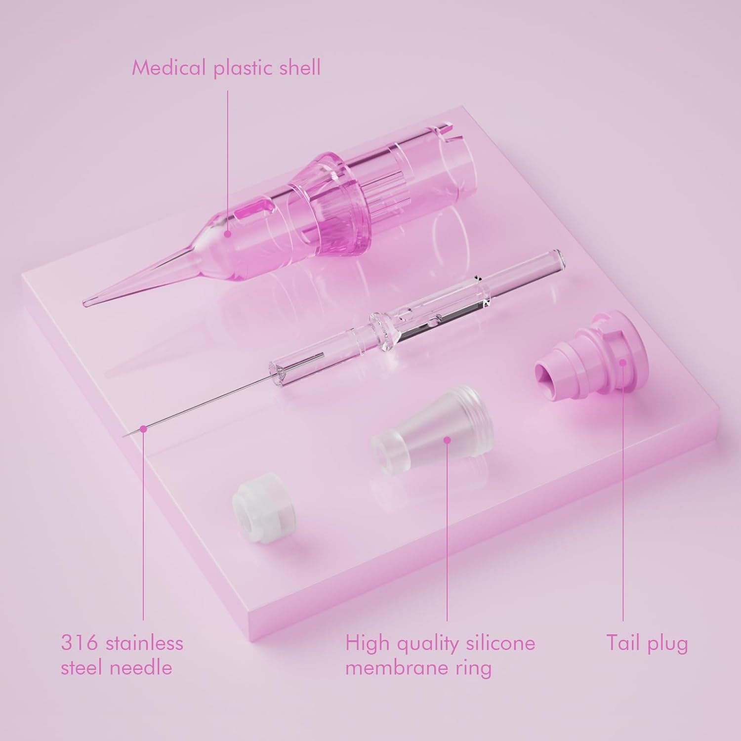 Agulhas Cartuchos Biomaser Pinky – Universais – Caixa com 20 und - 8