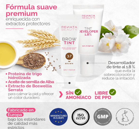 Kit de Tintura de Sobrancelha Castanho RB RENATA BEAUTY - Entrega Imediata 🟢 - 3