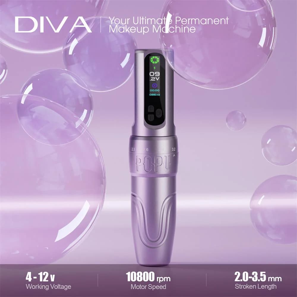 POPU Dermógrafo Diva - Curso Ajustável | Sem Fio + Mala - 7