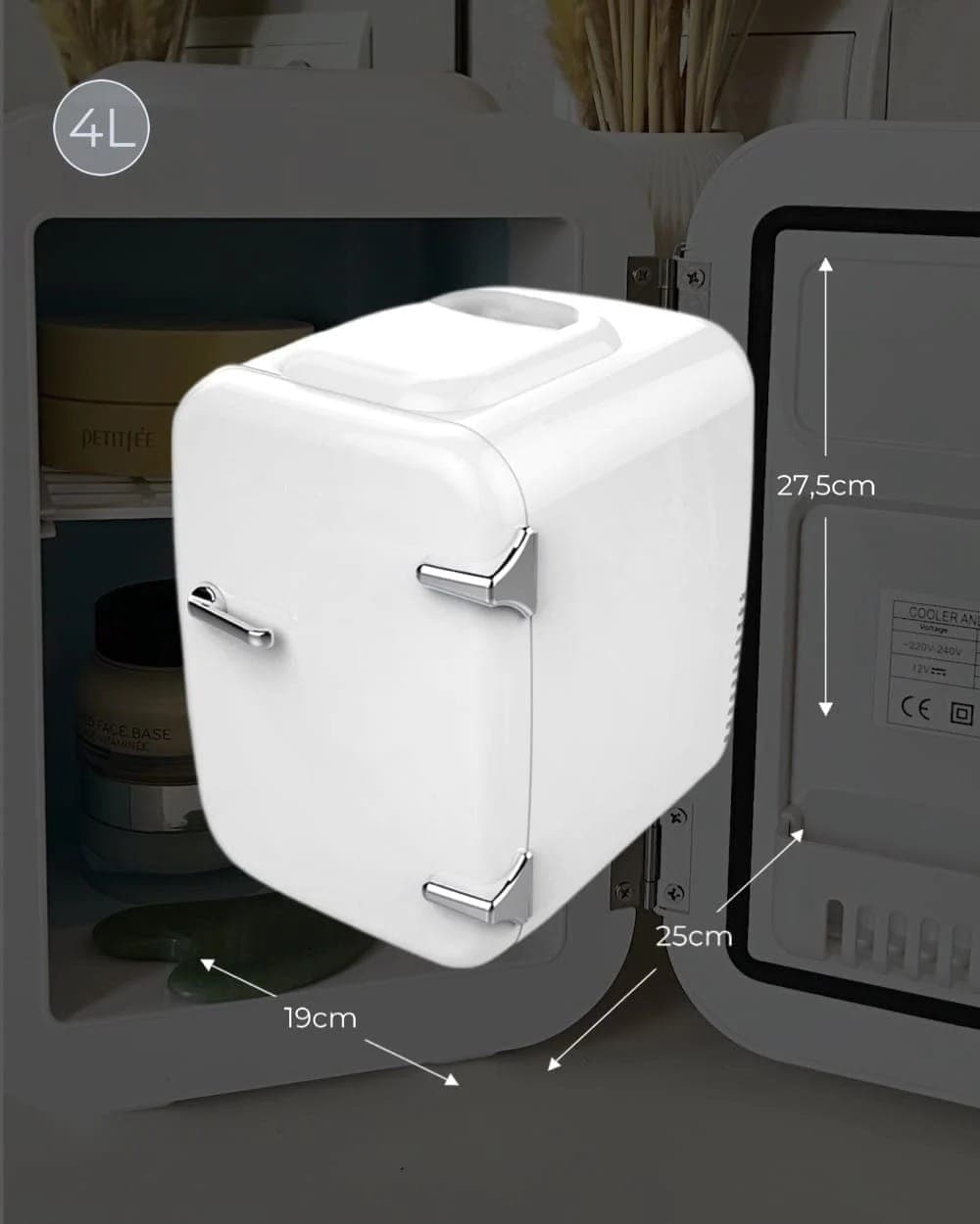 🌸 Mini Refrigerador Portátil para Cosméticos 4L - 3