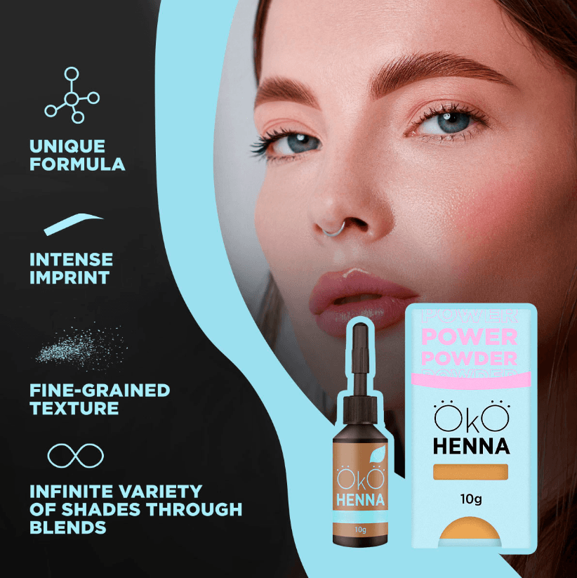 Kit de Henna Sobrancelhas em Pó 7 Cores OKO Power 5g - 3